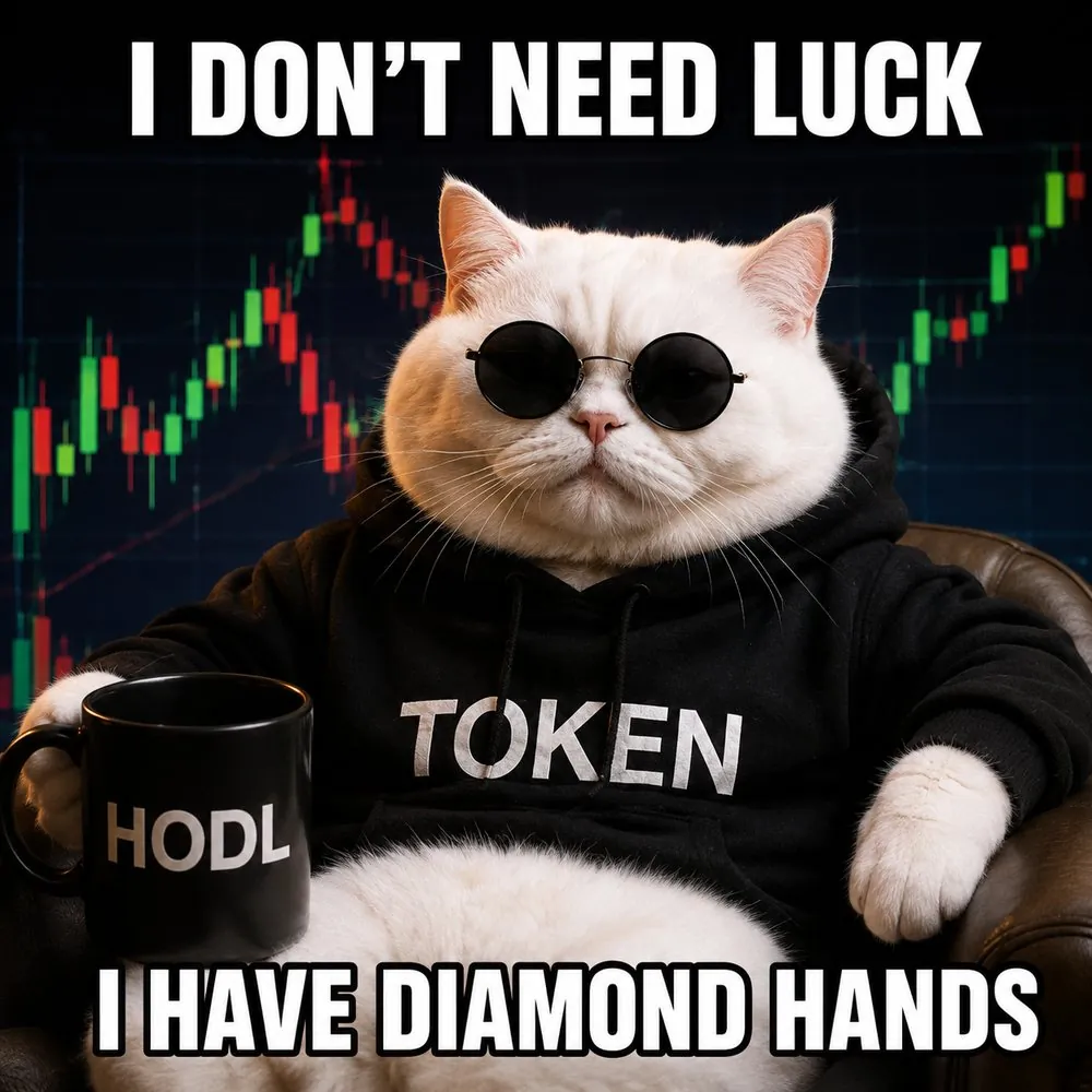 Mordas watching the market with his morning coffee, mug says Crypto Tears